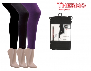 Damen-Thermo-Leggins innen gerauht winterwarm in schwarz und anthrazit